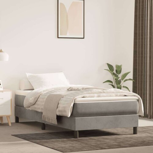 Box spring krevet s madracem svjetlosivi 100x200 cm bar&amp;scaron;unasti Slike