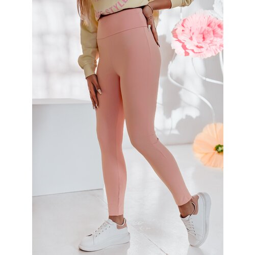 DStreet Legginsy damskie z wysokim stanem SOFLEGG r&amp;oacute;żowe Slike