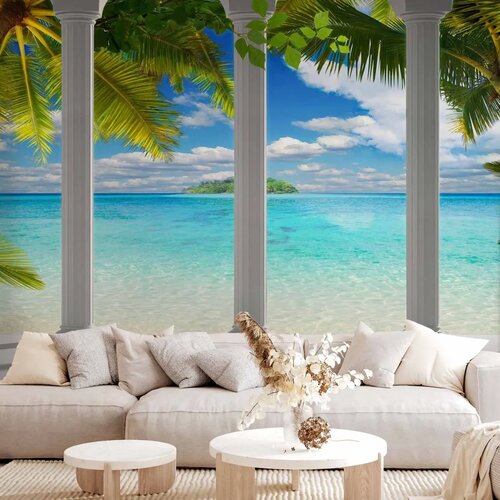  Foto tapeta - Sea behind Columns 500x350 Premium Cijene