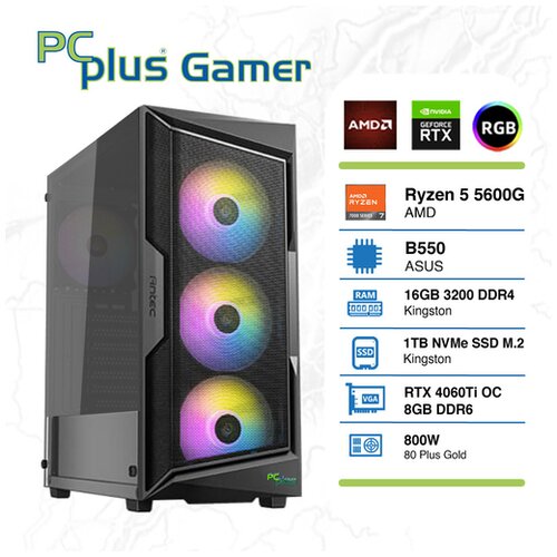 PCPLUS Gamer ryzen 5 5600g 16gb 1tb nvme ssd geforce rtx 406 Cene