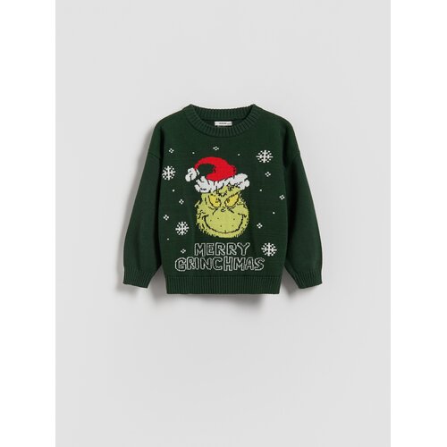 Reserved Božićni džemper Grinch - zelena Cene