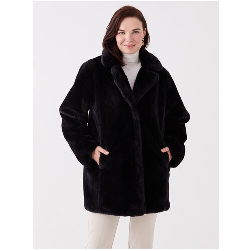 LC Waikiki Women&amp;#039;s Jacket Collar Plain Fur Coat Slike