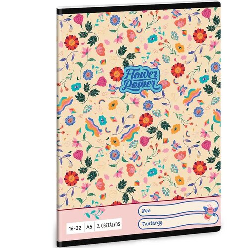 Ars Una flower power 2.razred bilježnica s linijama i cvjetnim uzorkom 32 stranice A/5 Cijene