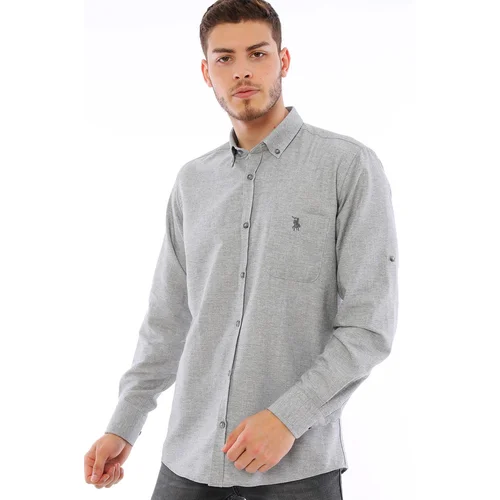 Dewberry G723 MEN'S SHIRT-GREY