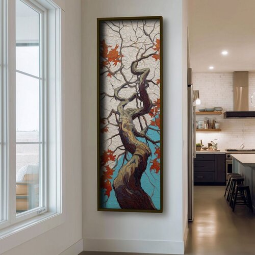 WALLXPERT LAC156-150 Multicolor Decorative Framed MDF Painting Cene