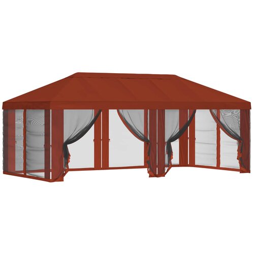 VidaXL Pokrov za gazebo s stranskimi stenami 6 x 3 m Terakota, (5000218835) Slike