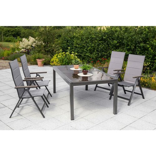 Gardenson vrtna garnitura trivero aluminij rjava, barve grafita Cene
