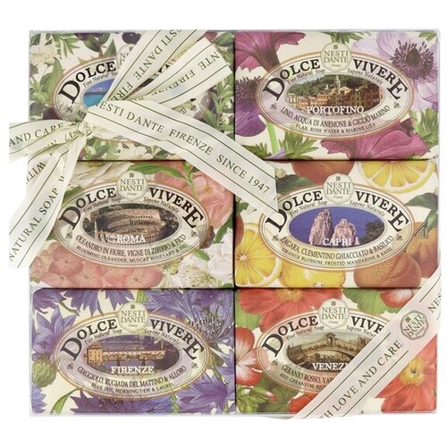 Nesti Dante - Dolce Vivere Gift Set 6x 150gr. Sapuni koji vode svojim mirisom u najrazlicitije predele Italije Slike