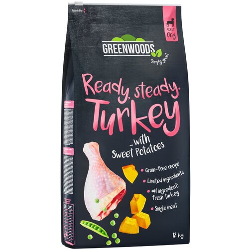 Greenwoods puran s sladkim krompirjem, grahom in bučo 12 kg Cene