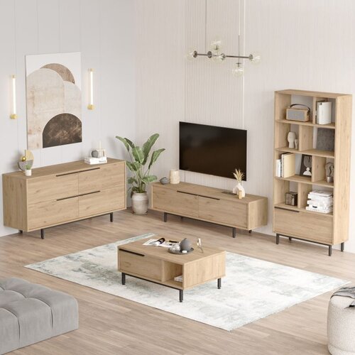 Hanah home ON21-S oak living room furniture set Cene