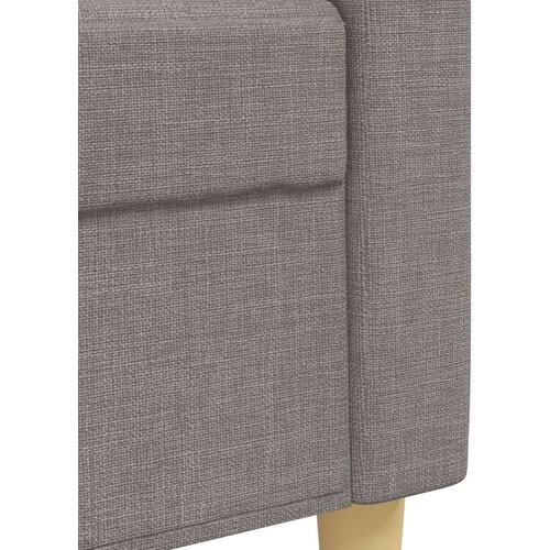 VidaXL 3-dijelni set sofa s tabureom i jastucima smeđesivi tkanina Slike