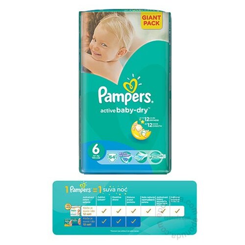 Pampers pelene Active Baby Dry XL 6 (64) GP 5713 Slike