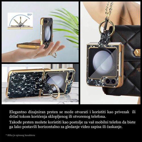  Maska za Samsung Galaxy Z Flip 6/ F741B Luxurious Shell crna Cene