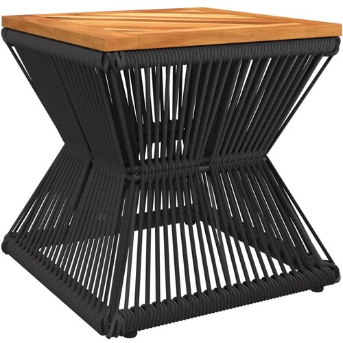Maison Chic Klubska mizica - kavna mizica - Nizka mizica podnožje iz žice 38x38x38 cm trden akacijev les, (21754728) Slike