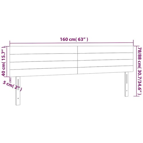  LED uzglavlje tamnoplavo 160x5x78/88 cm bar&amp;scaron;unasto Slike