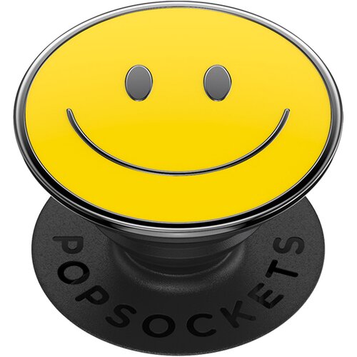 Popsockets PopGrip Design Happy Smile držalo in držalo za video za pametni telefon - rumeno crna, (20524228) Slike