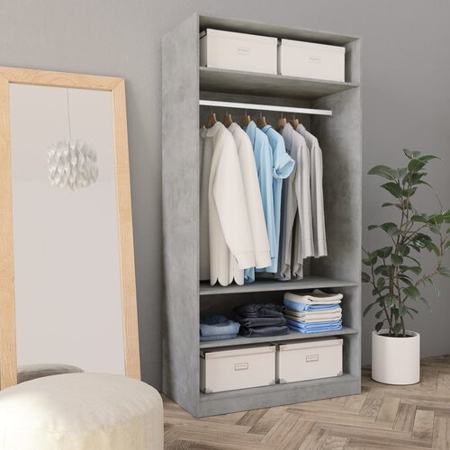  Ormar siva boja betona 100 x 50 x 200 cm od iverice Slike