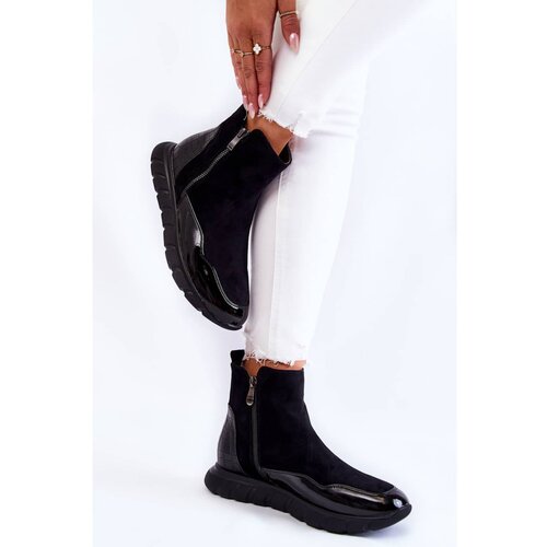 Kesi Suede Women's Boots Sneakers Black Anita Slike