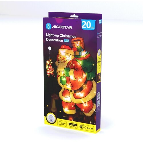 Aigostar LED božićna dekoracija LED/3xAAA Deda Mraz 45cm Slike