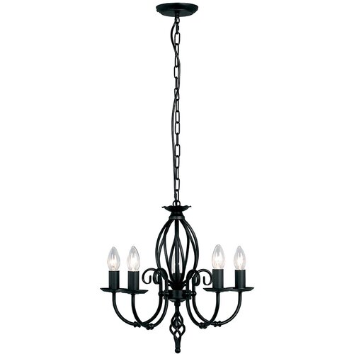 Elstead Lighting Elstead Artisan Lestenec s 5 lučmi, črne barve, E14, (22099725) Cene