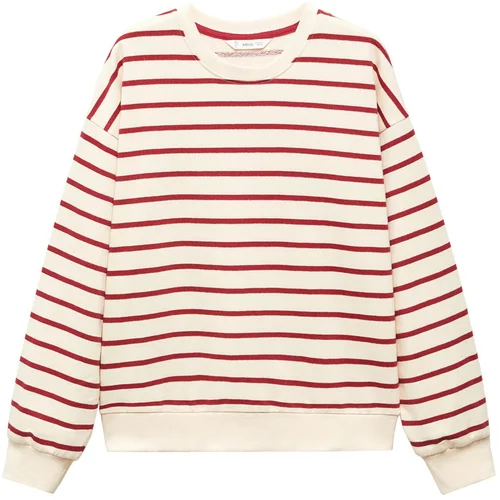MANGO TEEN Sweater majica 'GRANADA' bež / tamno crvena