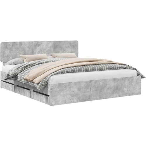 vidaXL Okvir za krevet s ladicama Betonski sivi 180 x 200 cm Cijene