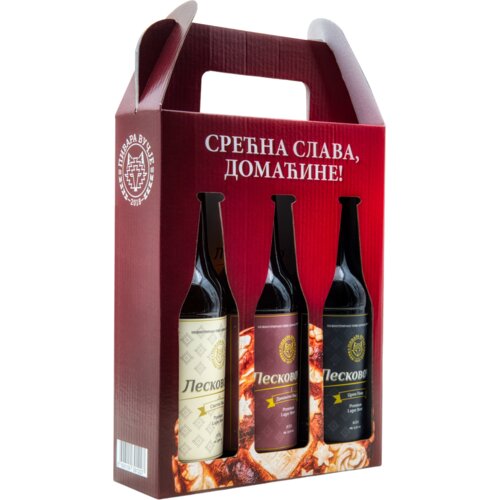 Leskovačko Srećna slava domaćine, Lager kraft pivo 3 x 0.33 l Slike