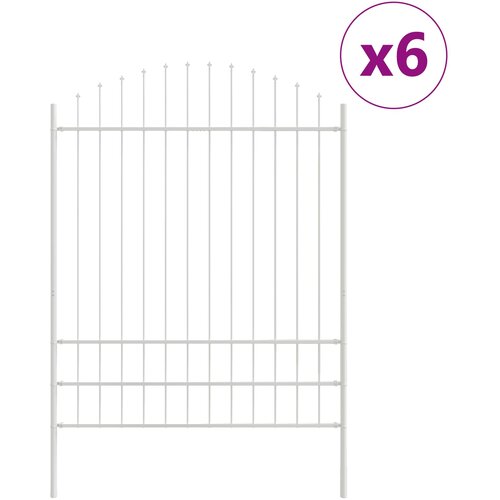  Vrtna Ograda 6 pcs Bijelo 170 x 225 cm Čelik s prahom premazan Slike