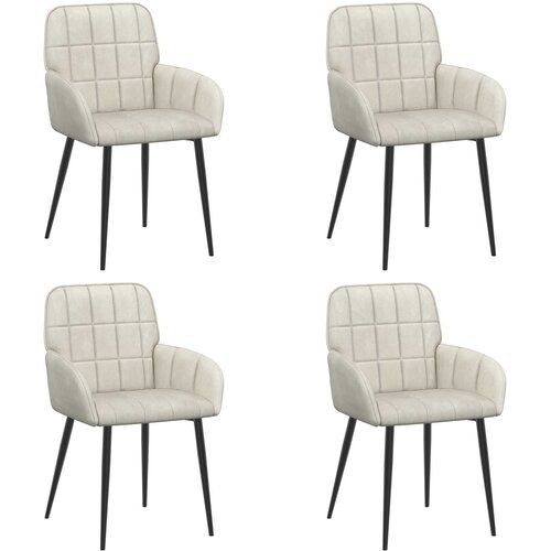 VidaXL Trpezarijske stolice 4 kom. Bar&amp;scaron;un Krem 57 x 50 x 85 cm - Krem 4 Slike