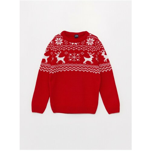 LC Waikiki Crew Neck Christmas Theme Long Sleeve Boy Knitwear Sweater Slike