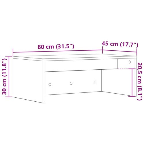  Stol za zid Zidne Staro drvo 80 x 45 x 30 cm Konstruirano drvo Slike
