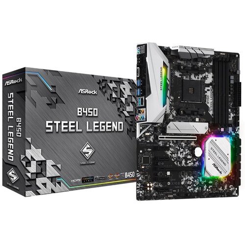 AsRock MB B450 STEEL LEGENDAMD B450AM44xDDR4RAIDHDMI,DPATX Slike