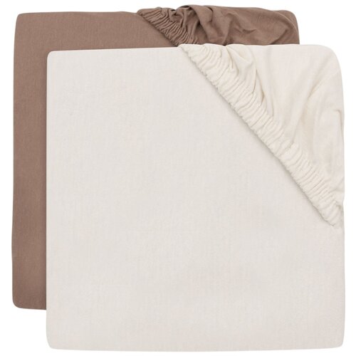 Jollein set 2 rjuhic za otro&amp;scaron;ko posteljo 60x120 milky coffee/ivory Slike