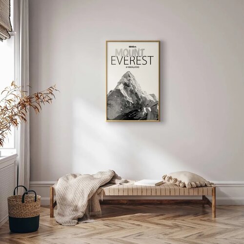  Plakat Mount Everest 60x90 Zlatni okvir Cijene