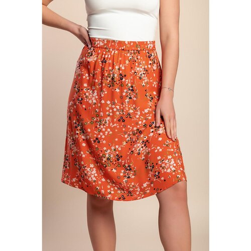 Fenzy Plus Size Krilo S Cvetličnim Potiskom, Oranžno Cene