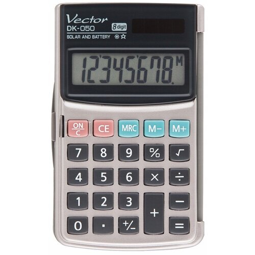 VECTOR DK-050 Pocket Calculator, Grey Cijene