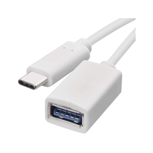Kabel USB-A / USB-C, 3.0 OTG, podatki, 15 cm, bela Slike