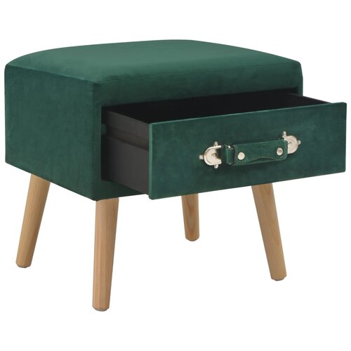 Maison Chic Nočna omarica - Nočna miza žamet 40x35x40 cm zelena, (21690574) Cene