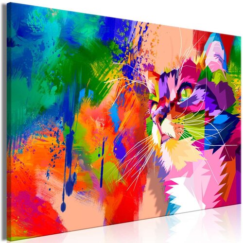  Slika - Colourful Cat (1 Part) Wide 120x80 Slike