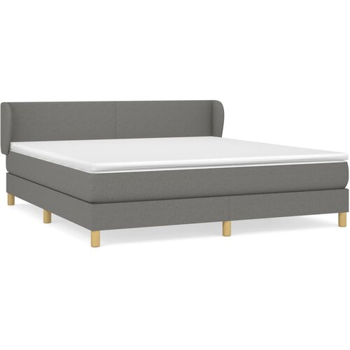 Maison Chic Box spring postelja - Vzmetna postelja z vzmetnico temno siva 180x200 cm blago SL8172, (21907885) Cene