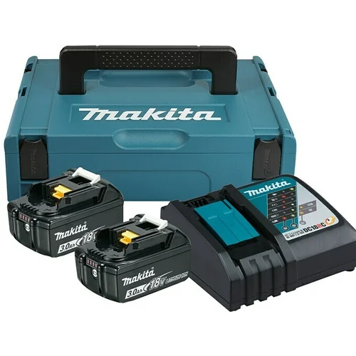 Makita Punjač i baterija Power Source Kit (2 baterije, 18 V, Litij-ionska, 3 Ah) + BAUHAUS jamstvo 5 godina na uređaje na električni ili motorni pogon