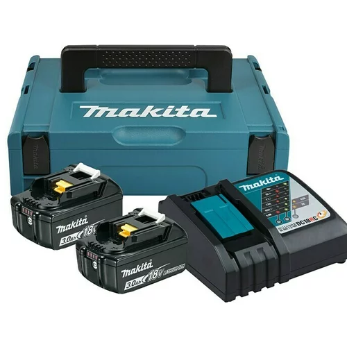 Makita Punjač i baterija Power Source Kit (2 baterije, 18 V, Litij-ionska, 3 Ah) + BAUHAUS jamstvo 5 godina na uređaje na električni ili motorni pogon