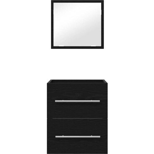  Set namje&amp;scaron;taja za kupaonicu s ladicama Crna 41 x 38,5 x 48 cm Slike