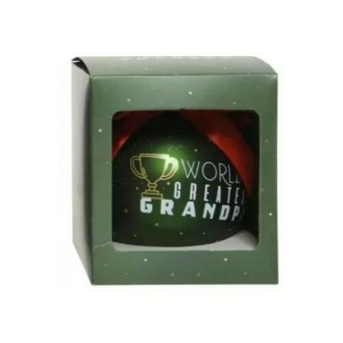 Polimont staklena novogodišnja kugla sa porukom u gift pakovanju 10cm Worlds Greatest Grandpa OUTLET Cene