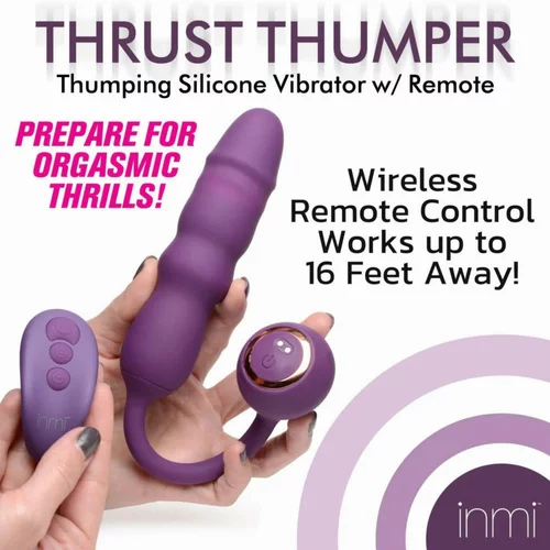 Inmi Silikonski vibrator s daljinskim upravljačem - Thrust Thumper,