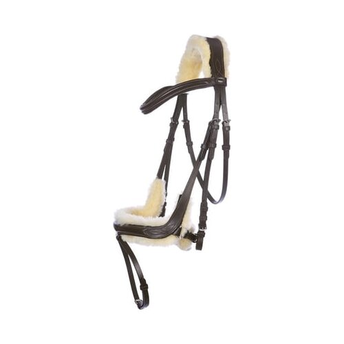 Kavalkade Uzda &amp;quot;Ivy lambskin&amp;quot; rjava - WB Slike