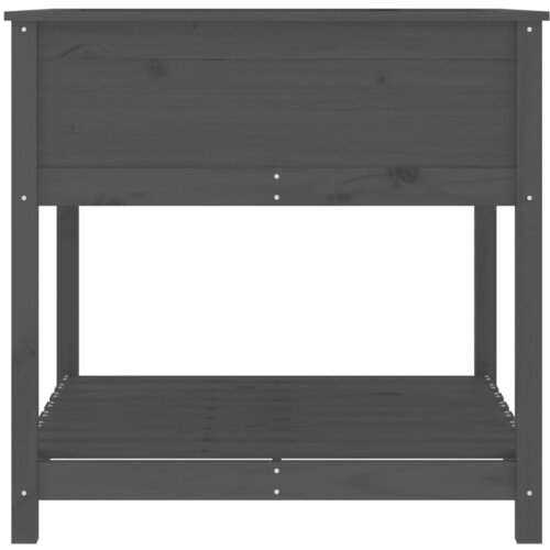  Sadilica s policom siva 82,5x82,5x81 cm od masivne borovine Slike