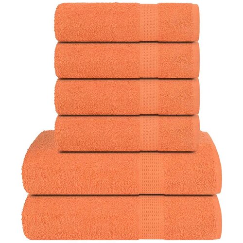 vidaXL Komplet brisač 6-delni oranžna 360 gsm 100% bombaž, (21822945) Cene