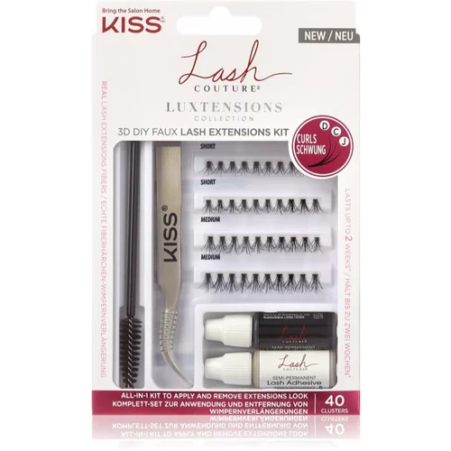 Kiss Lash Couture LuXtensions set pripomočkov za nanos umetnih trepalnic 40 kos
