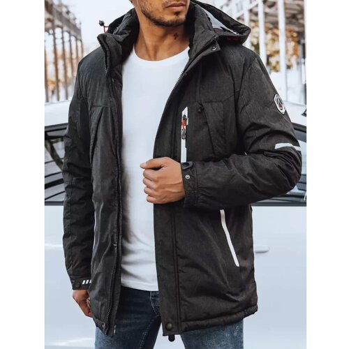 DStreet Dark gray men's winter jacket TX4286 Cene